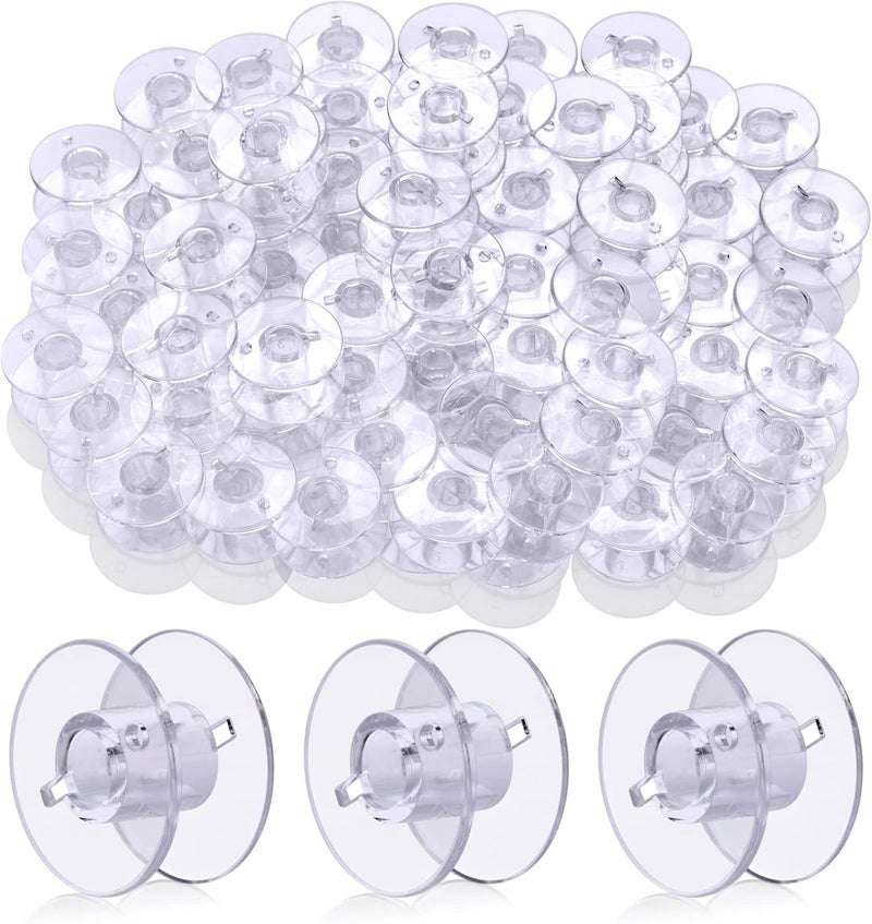 Eoehro 50 pcs Bobbins for Sewing Machine- , Sa156 Bobbin, 15j bobbins, Bobbins Class 15, Sewing Machine Bobbins,Sewing Accessories, Plastic Bobbins(50 pcs) - Image 1